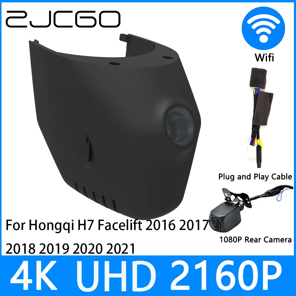 

ZJCGO Dash Cam 4K UHD 2160P Автомобильный видеорегистратор DVR ночного видения для Hongqi H7 Facelift 2016 2017 2018 2019 2020 2021