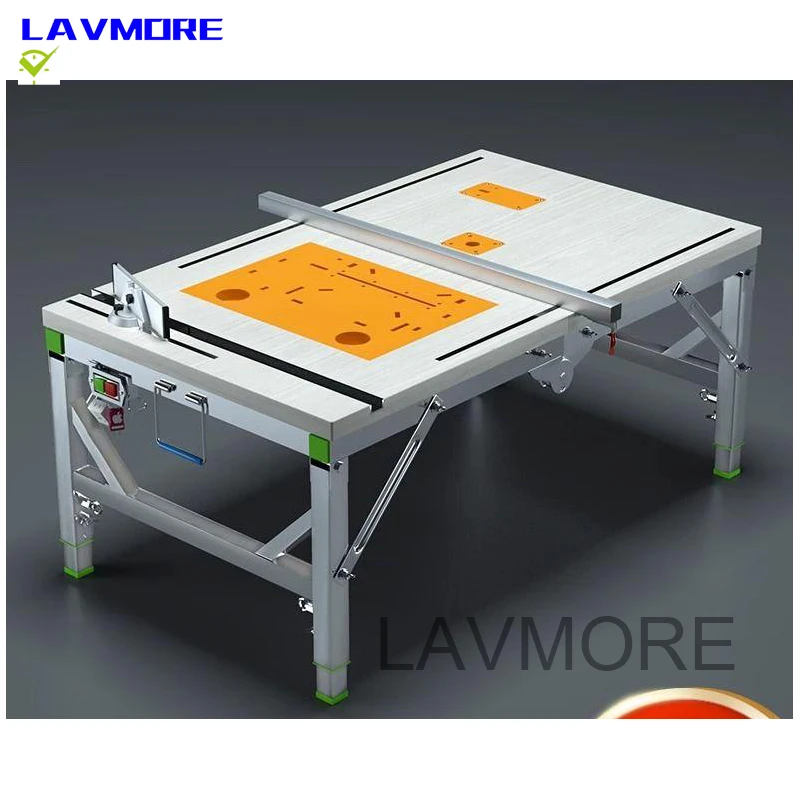 Lengthen Portable multifunction woodworking electric table saw small saw table decoration DIY folding table wood push wood