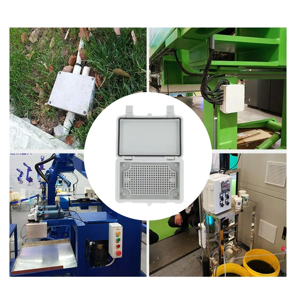 Durable 150×100×70mm Waterproof Electrical Box Plastic Clip Grey Outdoor Electrical Case With bottom plate Junction Box Outdoor