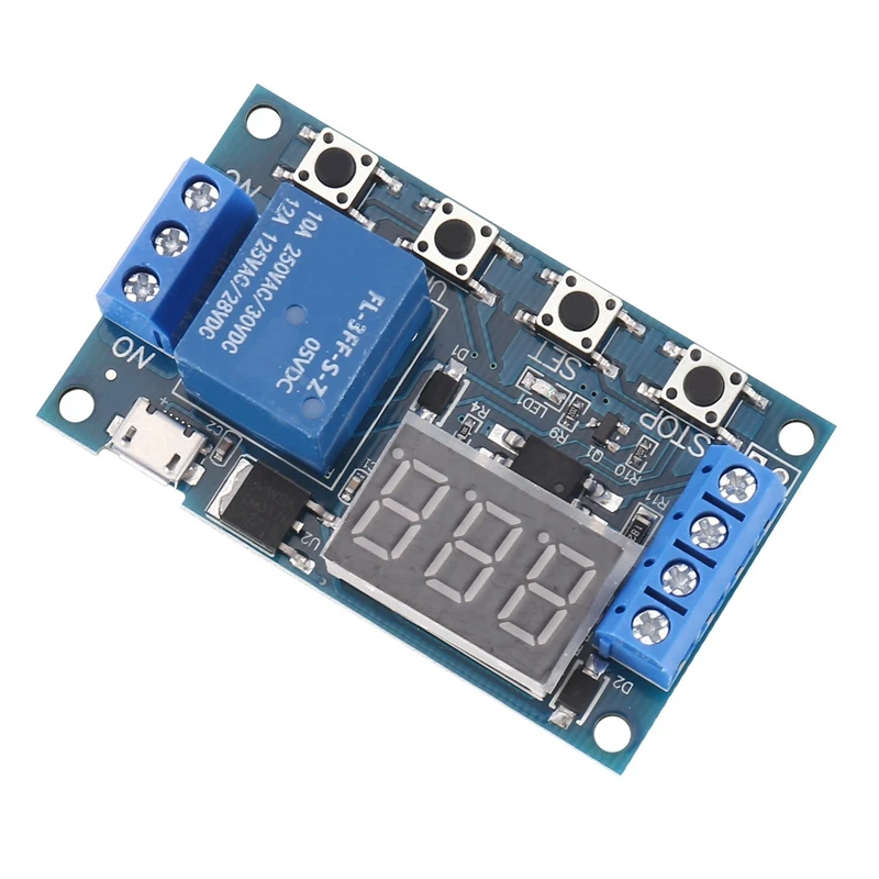 3X HW-521 Digital Time Delay 1 Way Relay Trigger Cycle Timer Delay Switch Circuit Board Timing Control Module