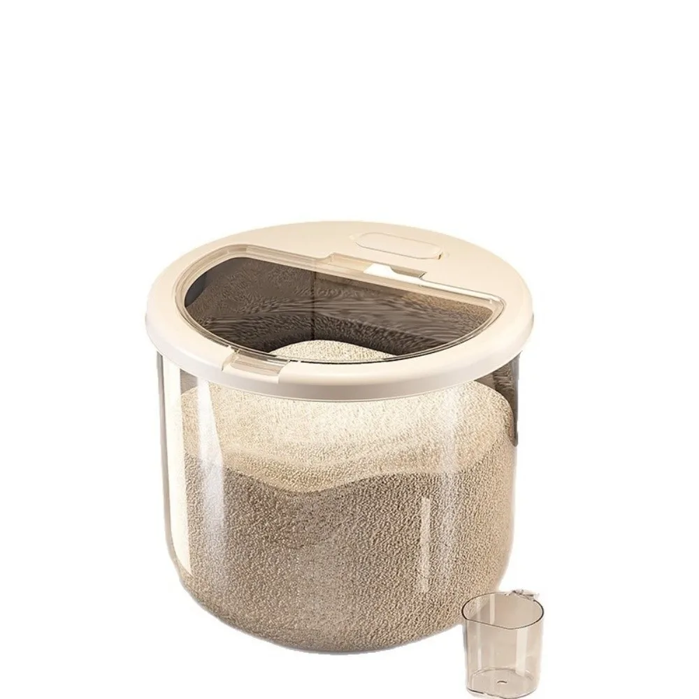 Round Shape Rice Storage Container Insect-proof Moisture Proof Dry Food Dispenser 5/10KG Sealed Storage Container Grains