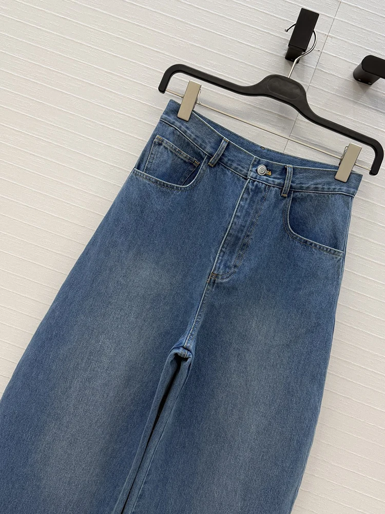 

Весенне-осенние модные повседневные светло-голубые джинсы-карго для женщин, со средней посадкой, облегающие, с эффектом потертости, универсальные