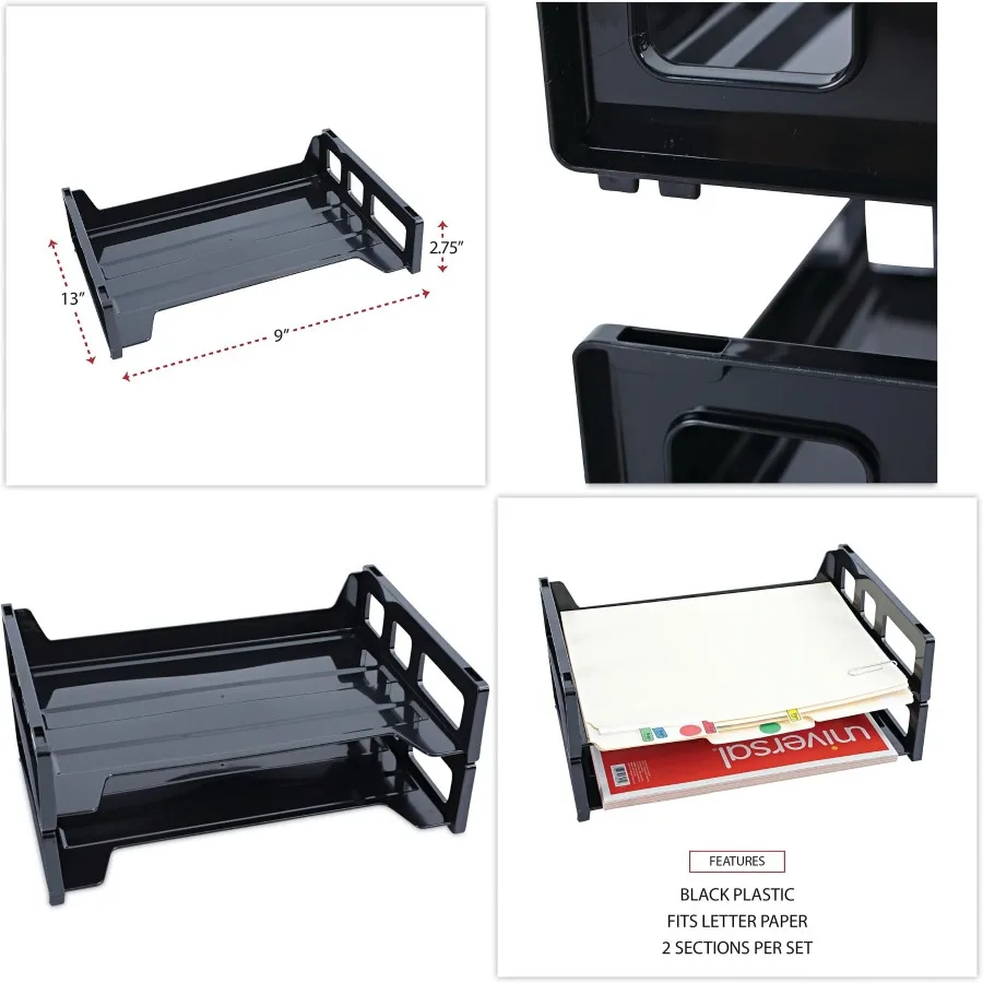 

Черный настольный поднос с боковой нагрузкой для офисного использования — эффективное решение для организации документов с плавным скользящим механизмом и ду