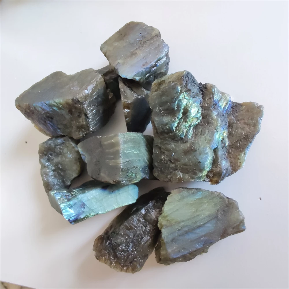 Natural Moonstone Rough Stone Colorful Labradorite Carved Pieces of Ore Specimen Labradorite Healing Chakra Meditation Gem