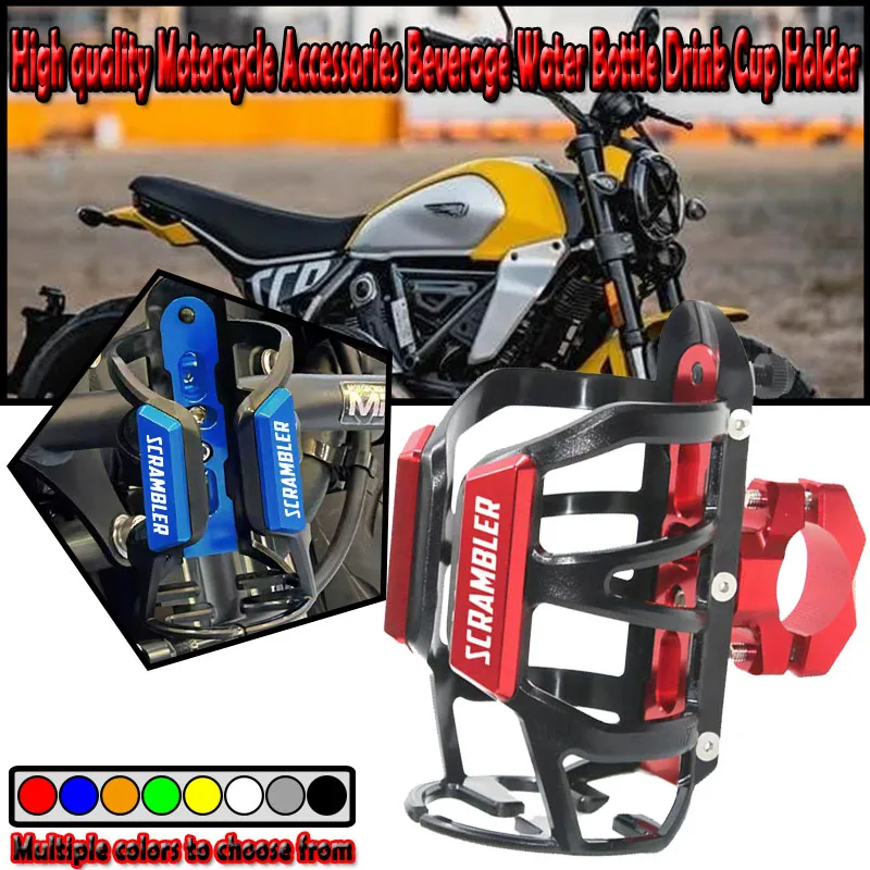 

For Scrambler 800 1100 ICON 800 Desert Sled Motorcycle Beverage Water Bottle Cage Drink Cup Holder Mount