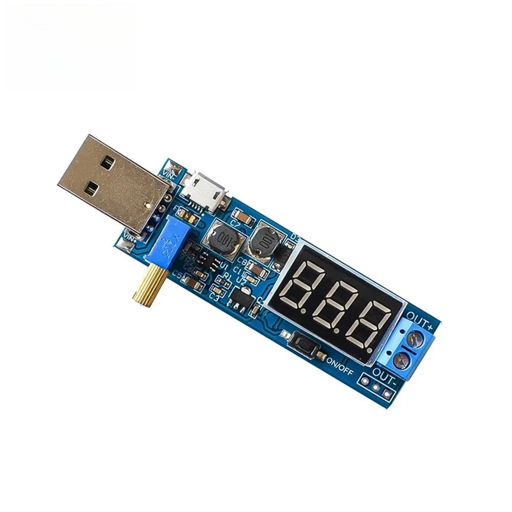 1PCS DC-DC Boost Buck Converter Modul Einstellbare 1,2 V-24V Ausgang 5V zu 3,3 V 9V 12V 24V Step Up/Down USB Netzteil