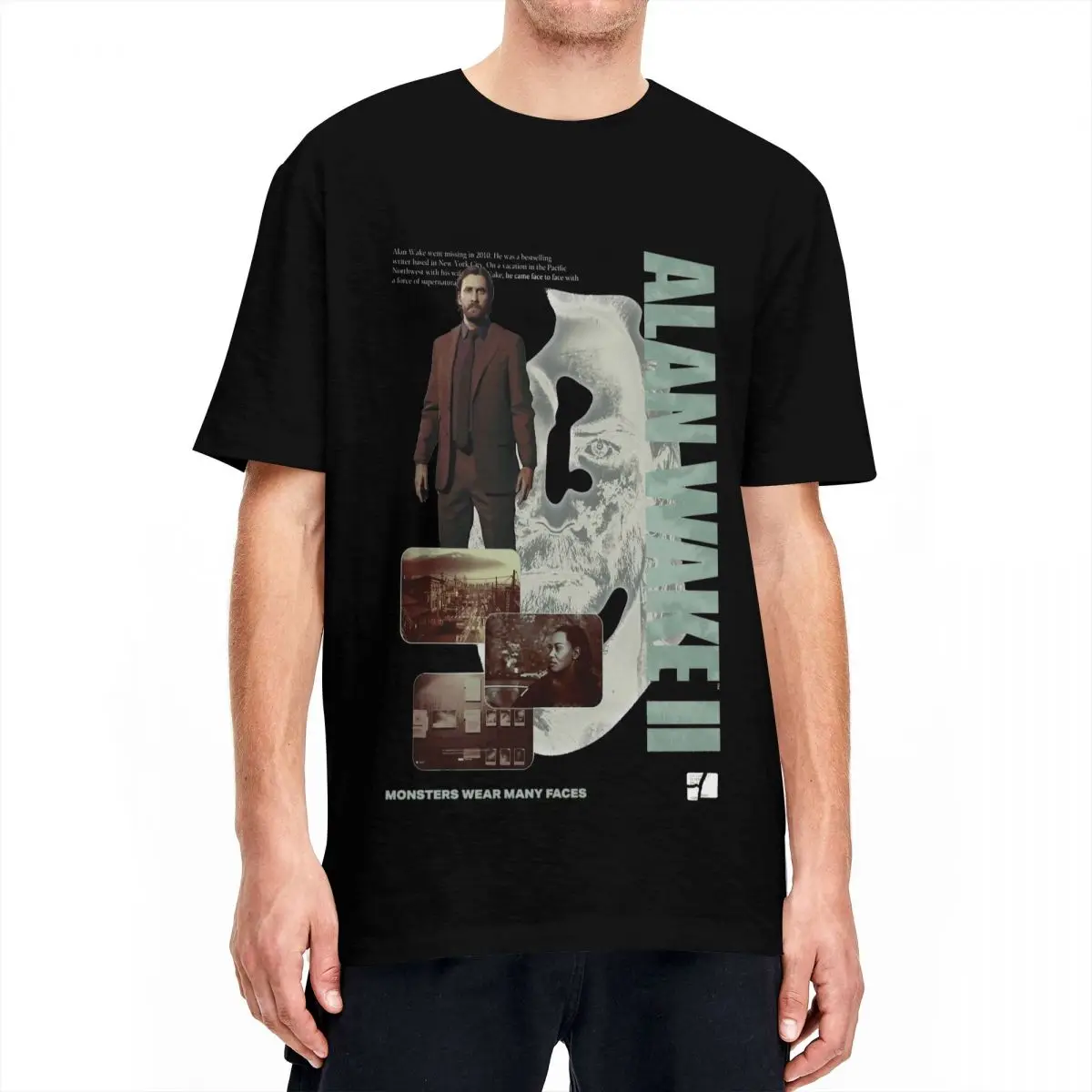 Alan Wake 3 T-Shirt mężczyźni kobiety gra wideo Vintage bawełniana koszulka O dekolt koszulka z krótkim rękawem nadrukowana odzież