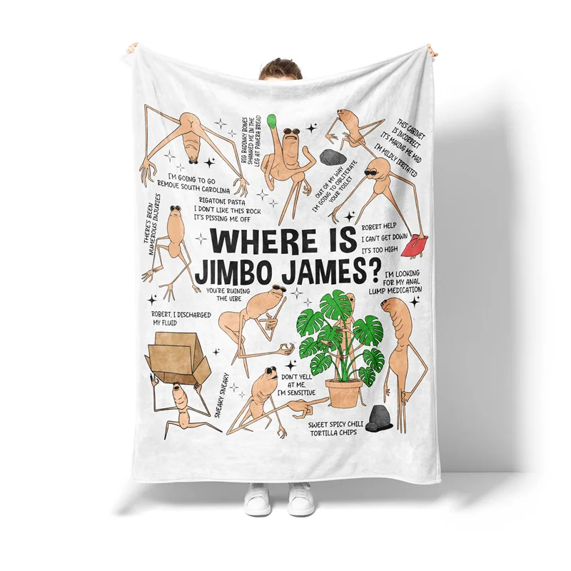 Aertemisi Marcus the Worm Where is Jimbo James Pet Blanket for Small Medium Large Dog Cat Puppy Kitten Couch Sofa Bed