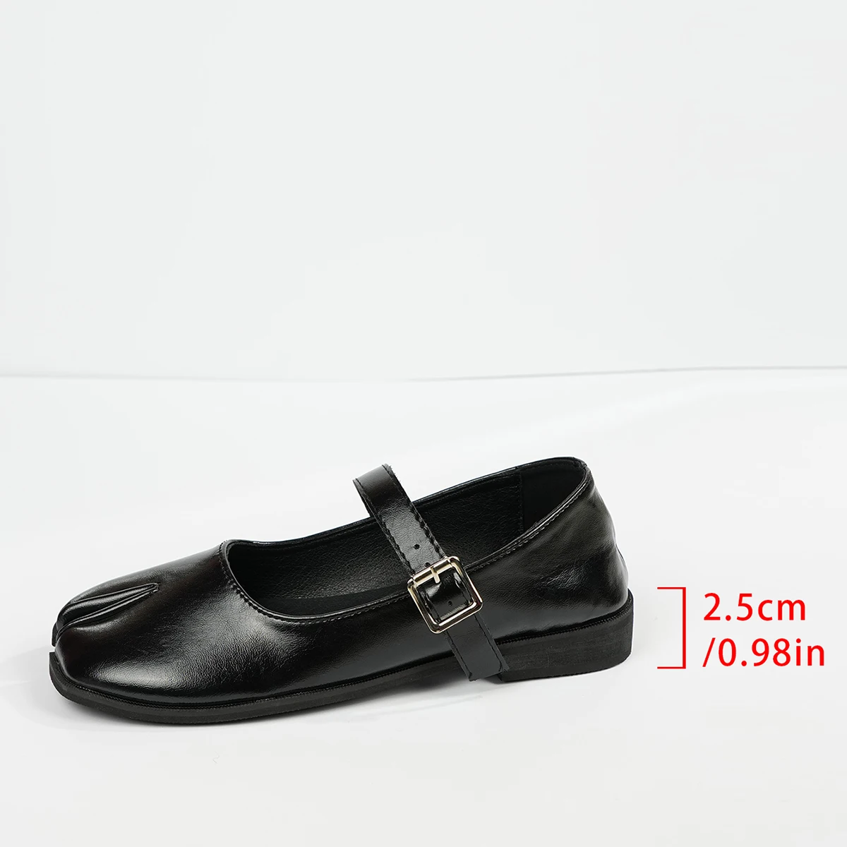 Novelty Ballet Tabi Flat Women's Square Toe Retro Single Shoes One Word Buckle Shallow Mouth Mary Jane Split Toe Shoes Sandals