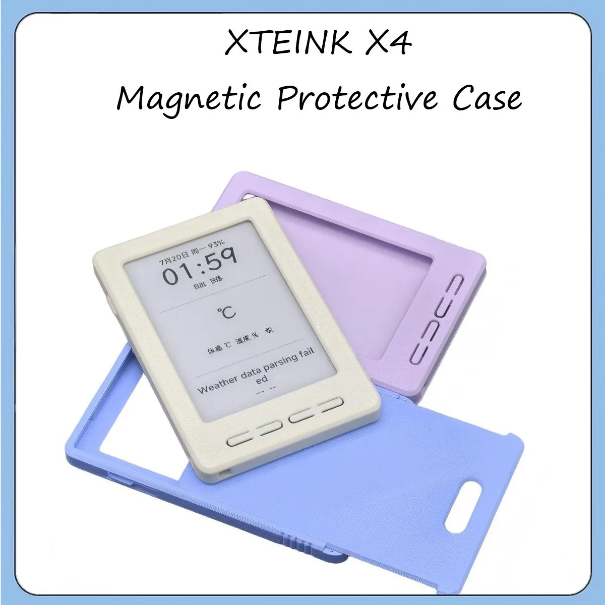For XTEINK X3 E-Ink Reader Protective Case Reader Lightweight Portable Reading Accessory Style Protective Anti-Scratch Portable