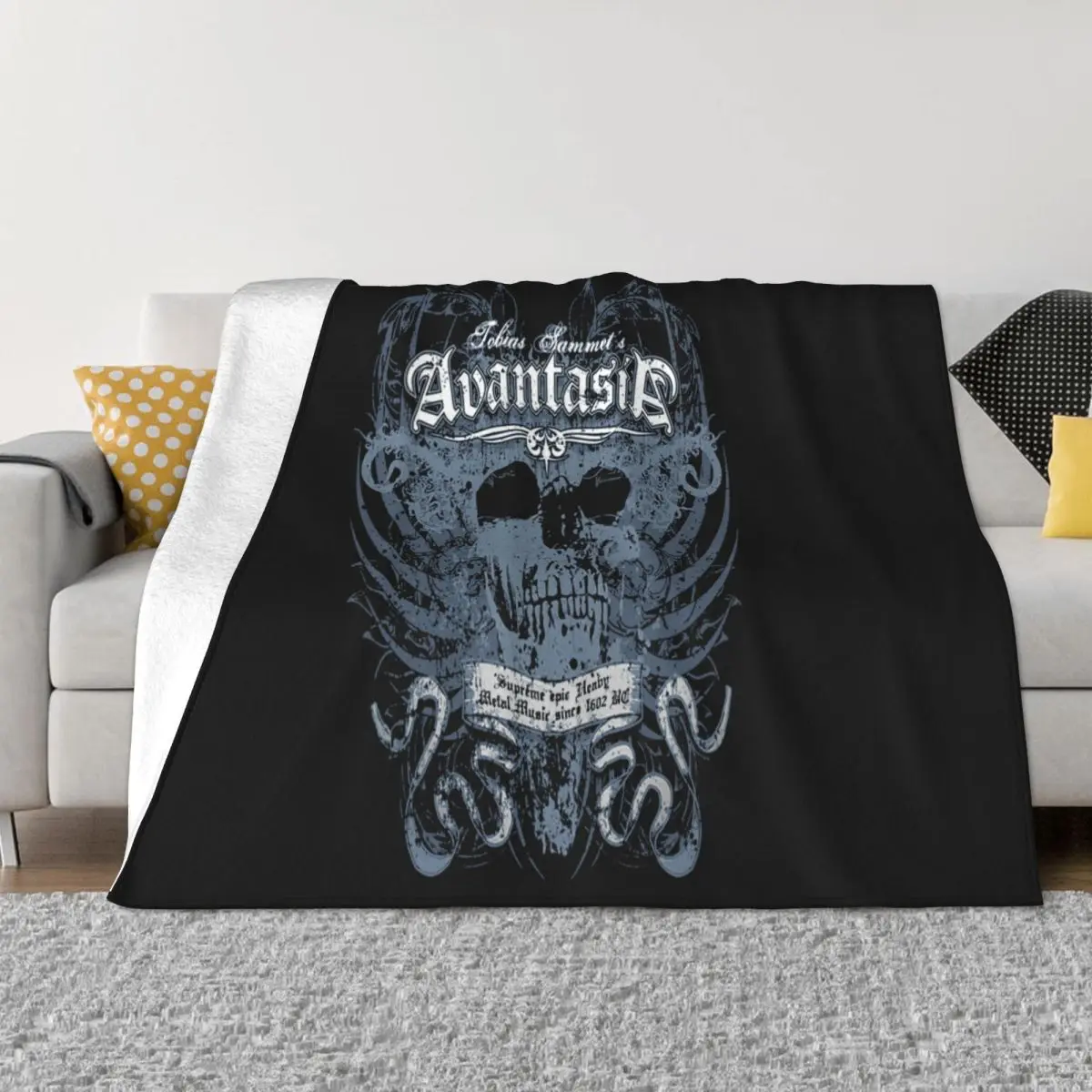 Rare Tobias Sammets Avantasia M L Women Men Promotion Classic Fitness Any Logo Cotton Casual Throw Blanket