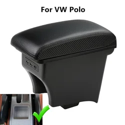 For Volkswagen Polo Armrest Box 2009-2020 for VW Polo V Armrest Car Center Console Modification USB Integrated Accessories
