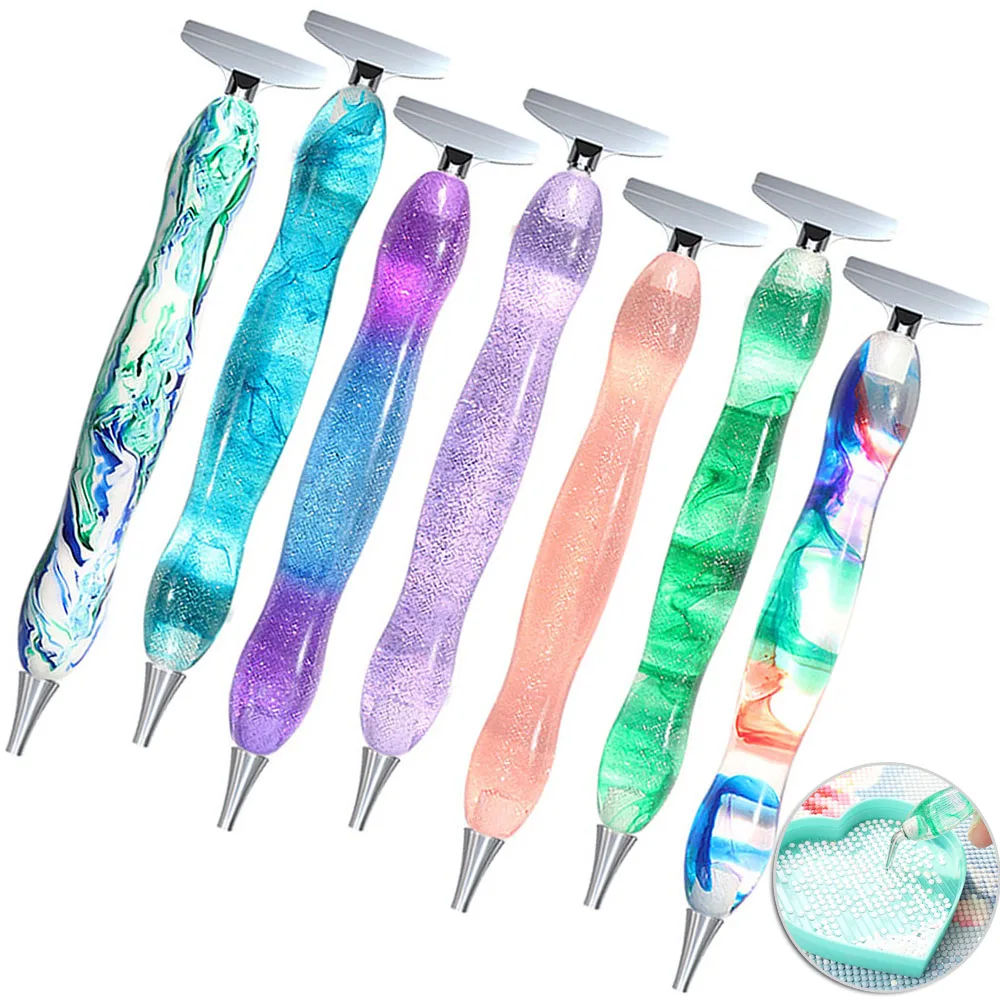 5D DIY Diamond Painting Pen 5D Diamond Painting Tools Point Drill Pen With Multifunctional 6pcs Pen Tips for Art Crafts