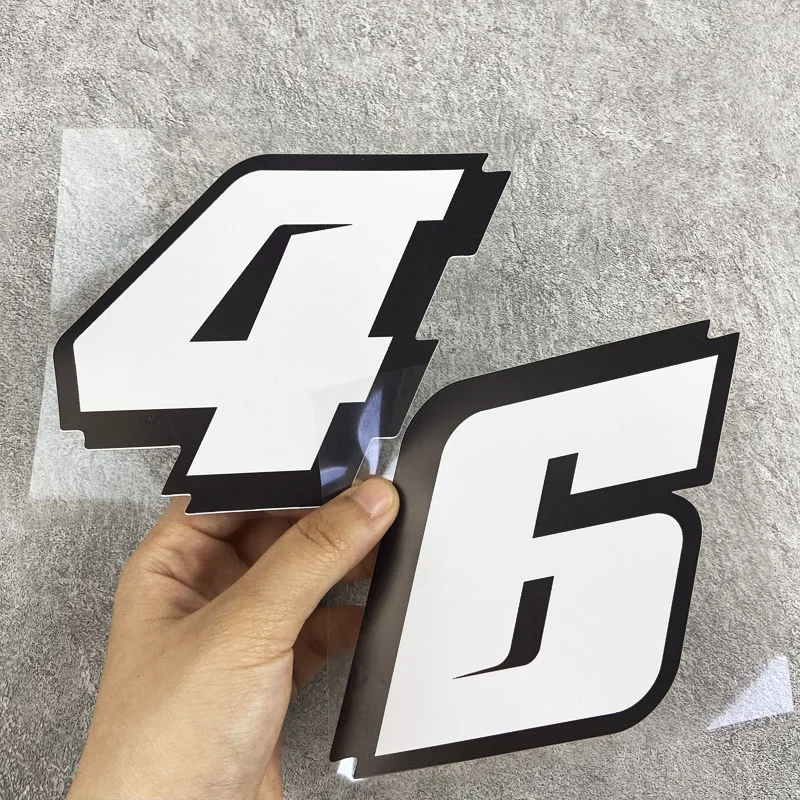 1PC JDM Motorcycle Number Sticker Waterproof for Motorbike Fuel Tank Helmet Electric Scooter Decoration 0 To 9 Vinyl Decals