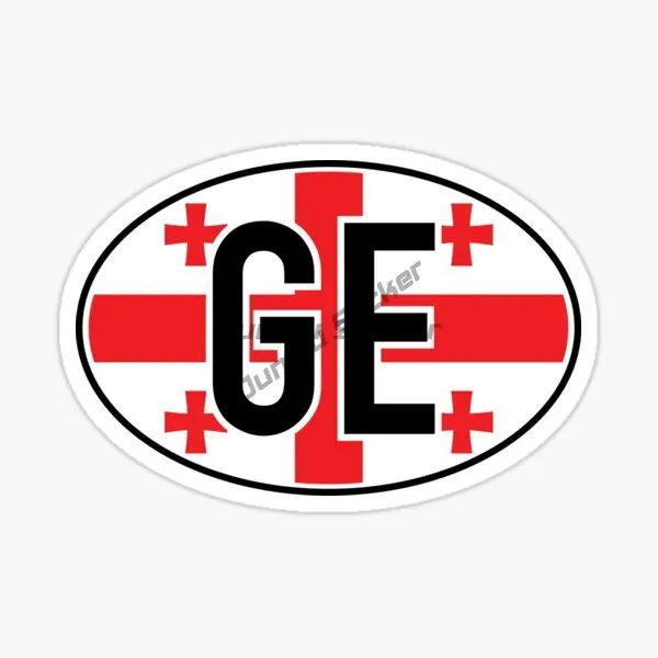 Pegatina para coche con código de la bandera de Georgia, accesorios impermeables para ventana de coche, camión, barco