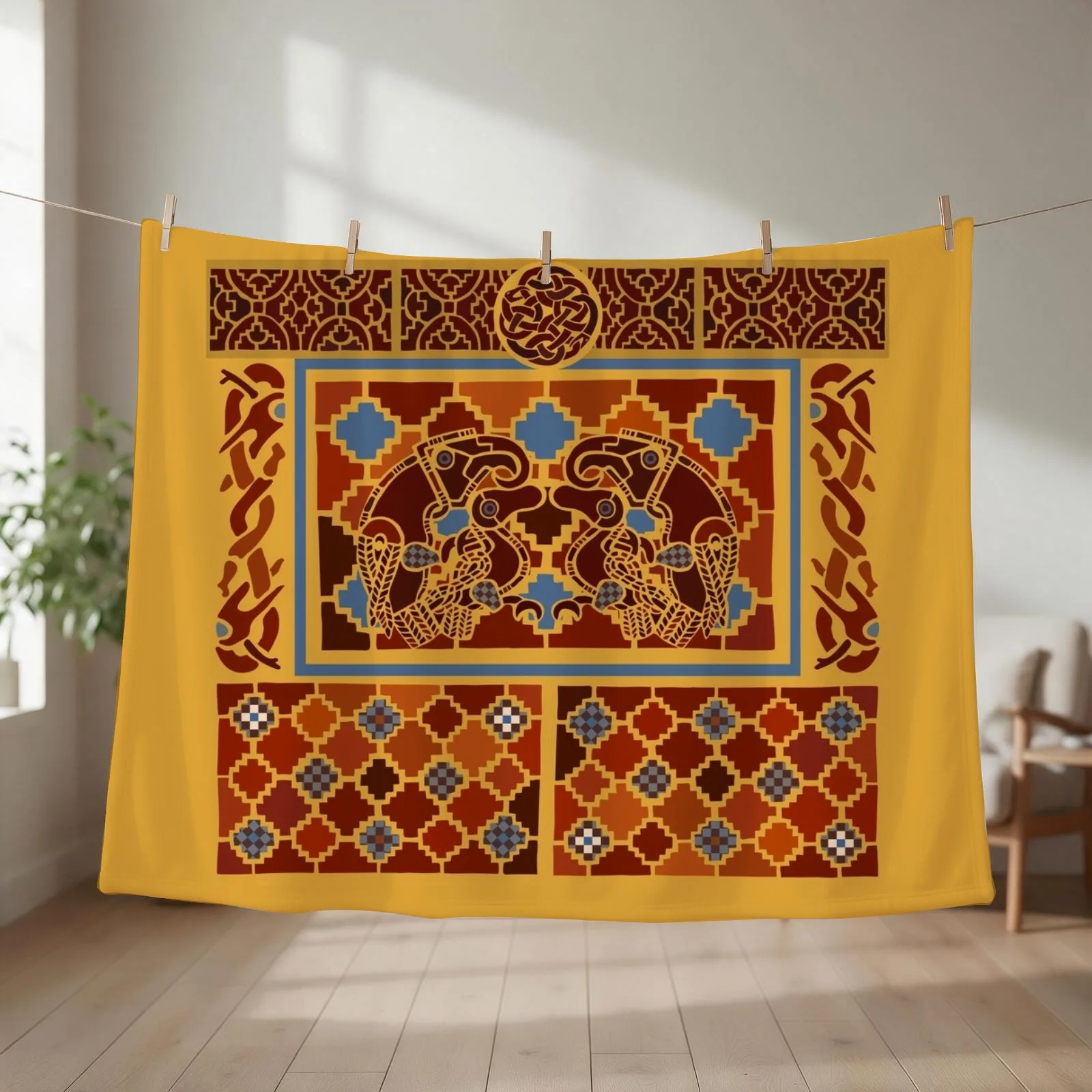 Imagining Sutton Hoo: The Eagles Throw Blanket couch cozy soft plush fuzzy picnic outdoor blanket