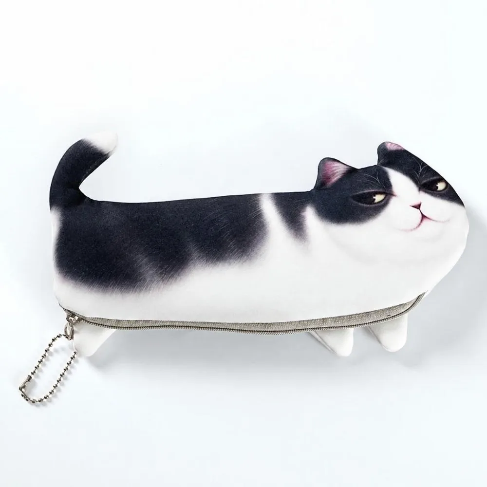 Funny 3D Simulation Cat Large Capacity Stationery Bag Pen Bag Pen Storage Pencil Case