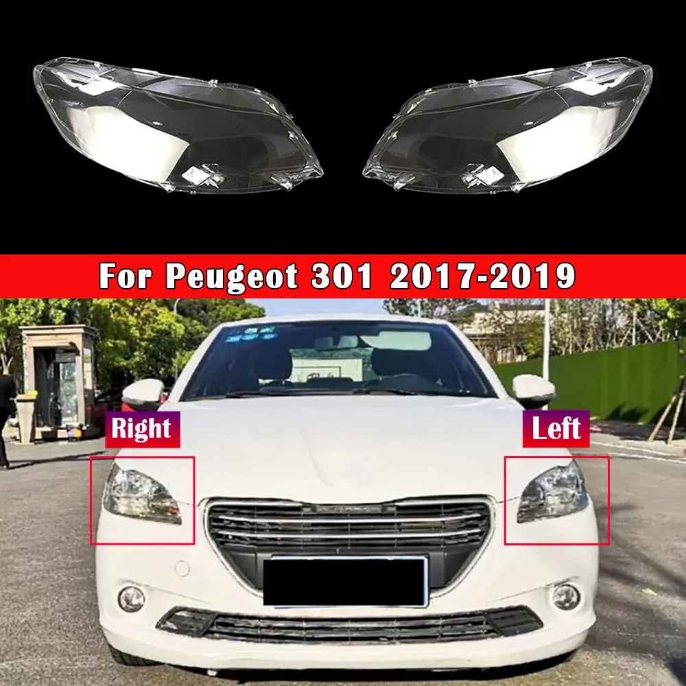 

Car Front Headlamp Lens For Peugeot 301 2017 2018 2019 Headlight Lens Auto Shell Cover Glass Shell Transparent Lampshade