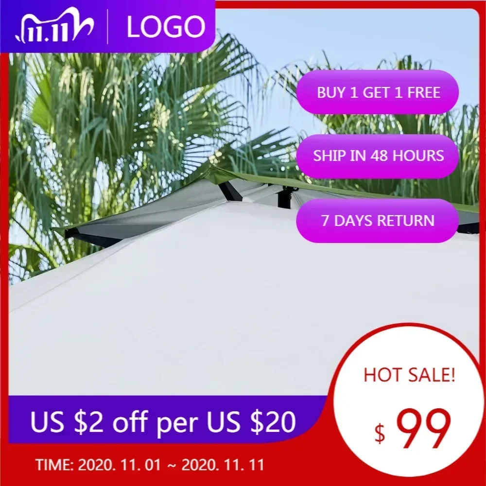 

Мгновенный навес 13x13, складное укрытие для быстрого установки для одного человека с удлиненными карнизами и портативной сумкой для хранения