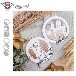 Piggy Craft metal cutting dies cut die mold Christmas bell tag Scrapbook paper craft knife mould blade punch stencils dies