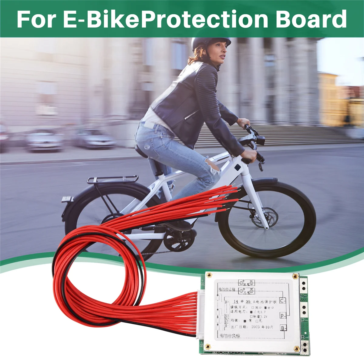 AD41-14S 52V 35A ليثيوم أيون ليبوليمر لوح حماية البطارية BMS لوحة دارات مطبوعة مع توازن ل EBike