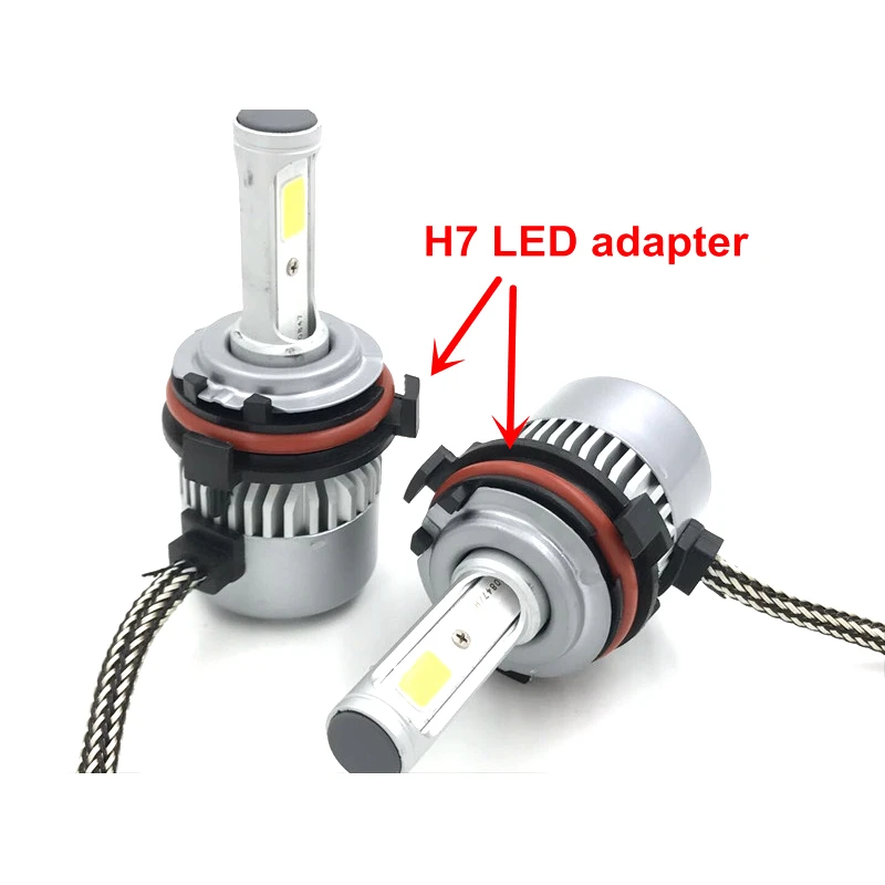 Generic H7 LED Adapterhalter, 1 Paar H7 LED Scheinwerfer Adapter Halterung für einfache Installation für LED Leuchten