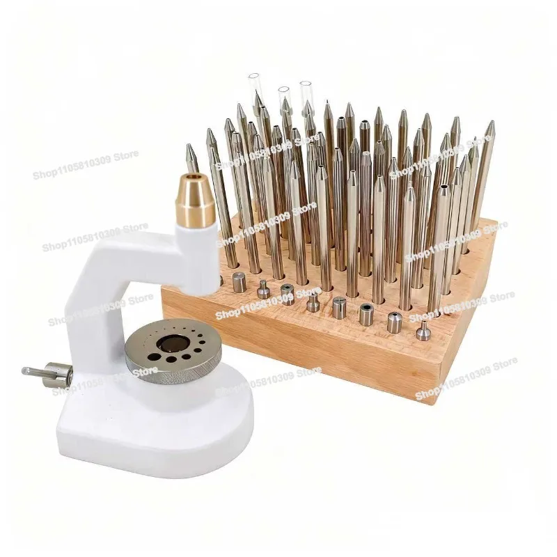 Watch Repair Tool Watch Impact Needle 60 Pieces with Base Punching Machine, Famous Watch Repair Punching Machine Set