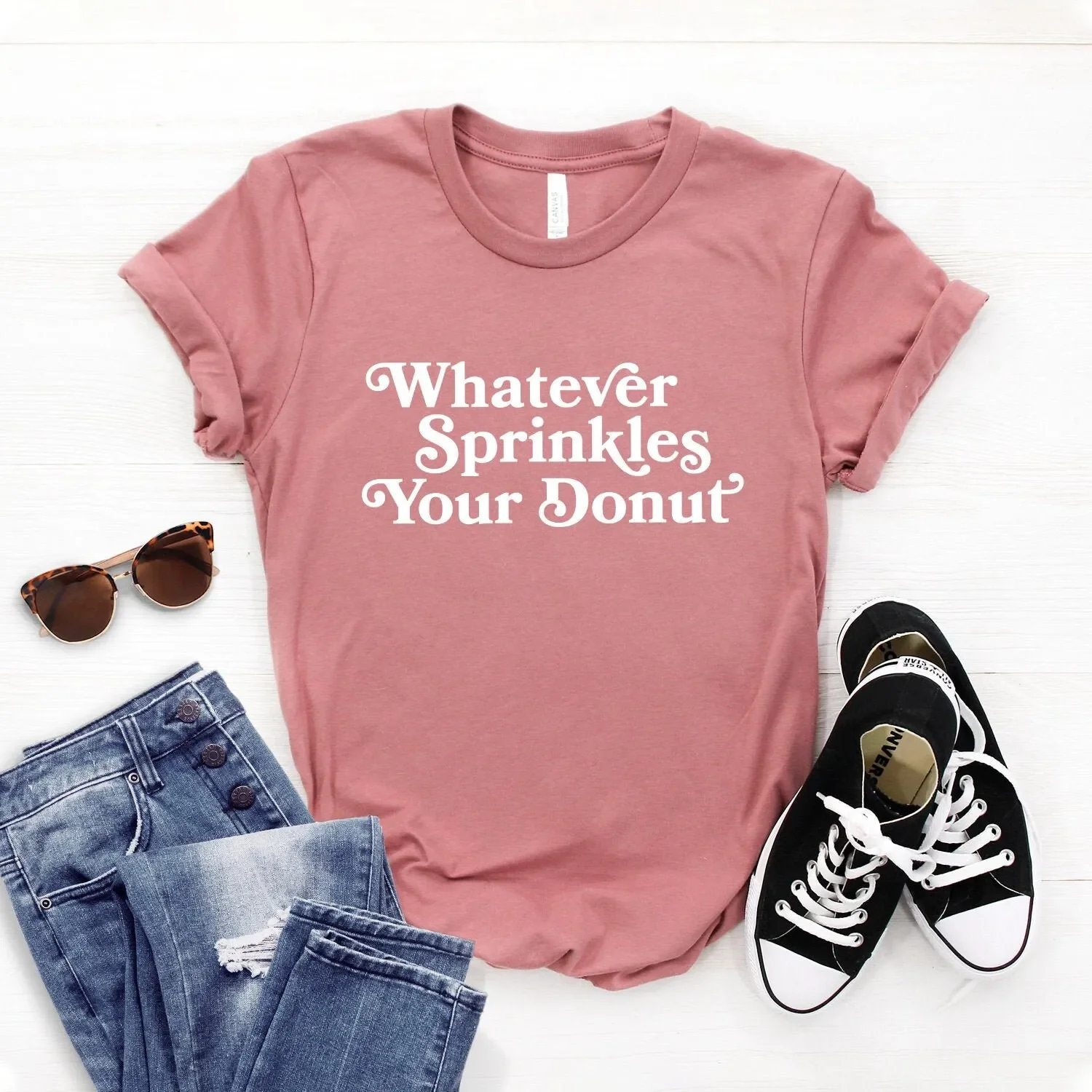 Donut T Shirt Party Whatever Sprinkles To Your Doughnut Lover Worry Be Happy Grow Up Softstyle