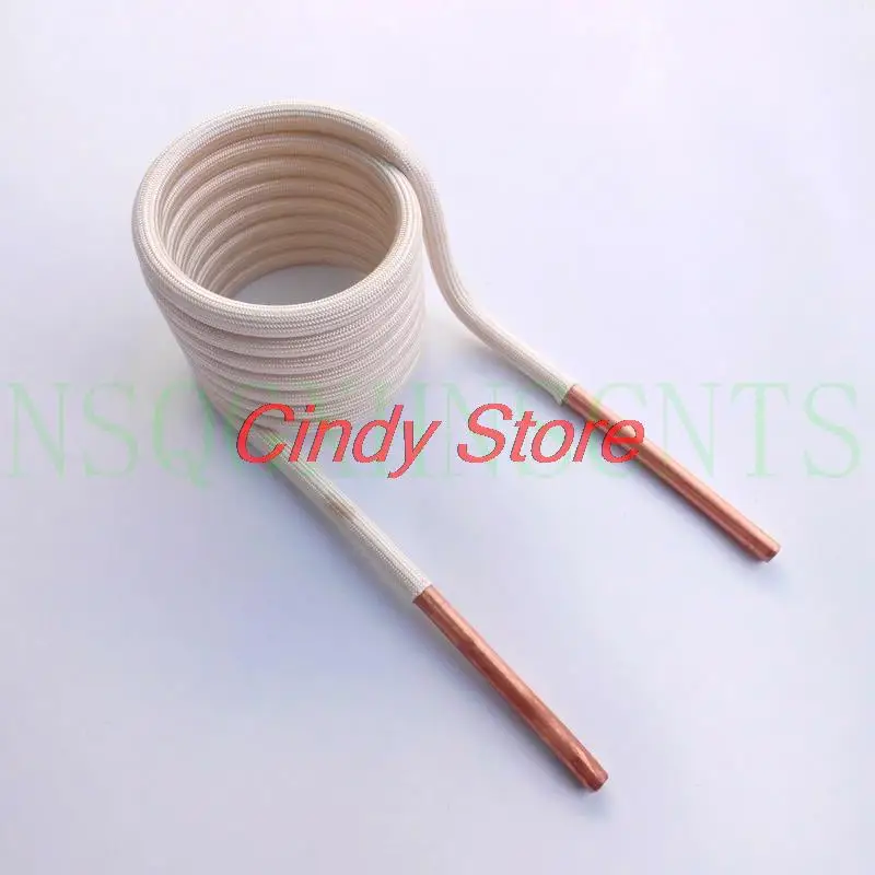 1pcs Induction Heating Coil ZVS Copper Tube Water-cooled High Frequency Furnace Intermediate Frequency 6mm