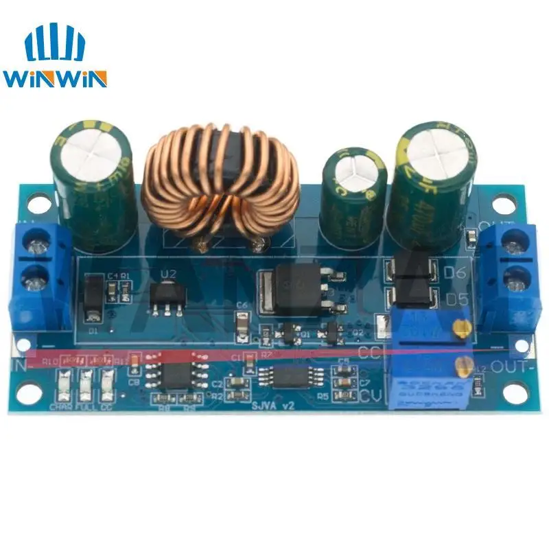 CC CV Adjustable 3A 35W DC 5 -30V to DC 0.5 -30V Step Up Down Buck Boost Converter Power Supply Module Voltage Regulator XY-SJVA