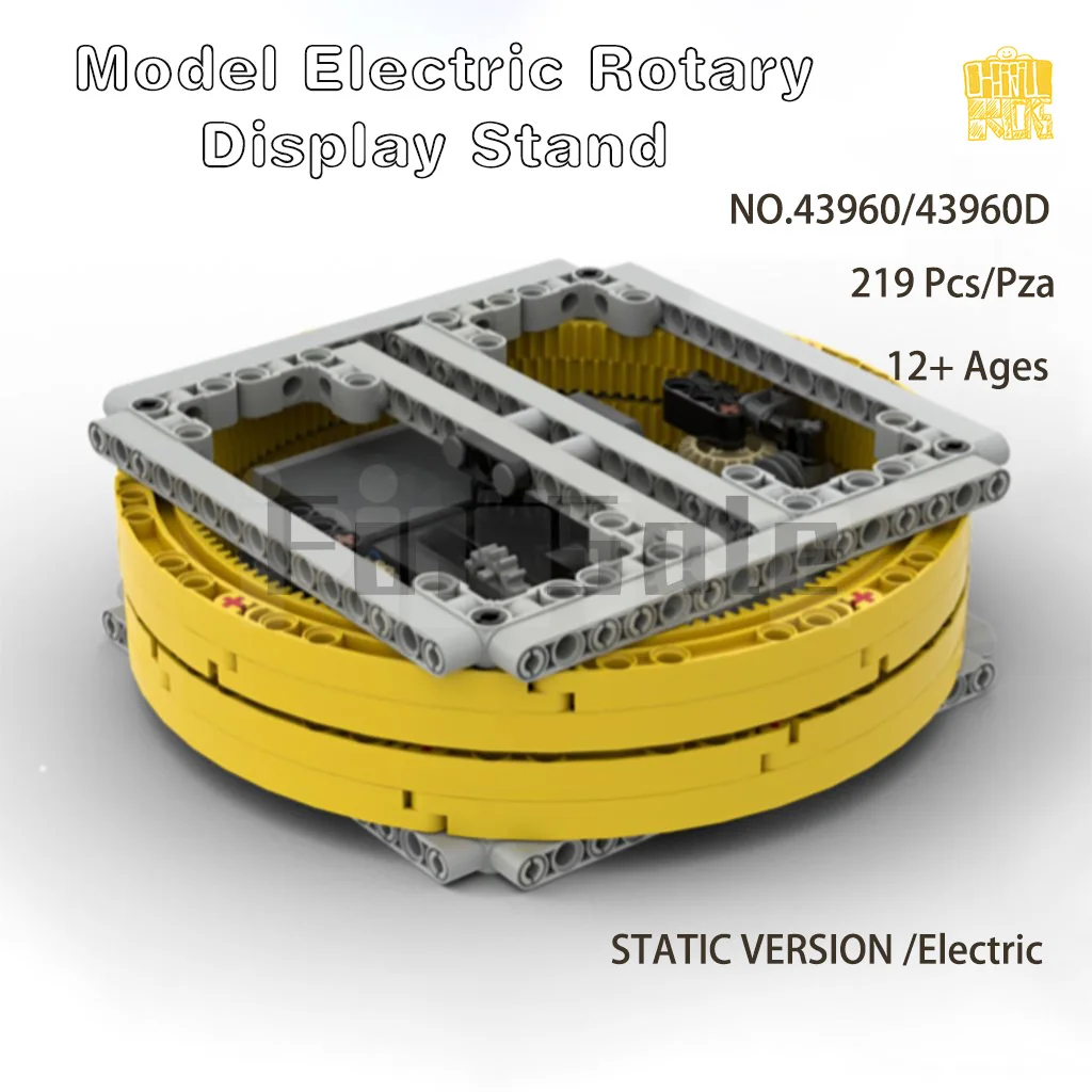 Moc-43960 Model Electric Rotary Display Stand With PDF Drawings Building Blocks Bricks Kids Toys Birthday Christmas Gifts