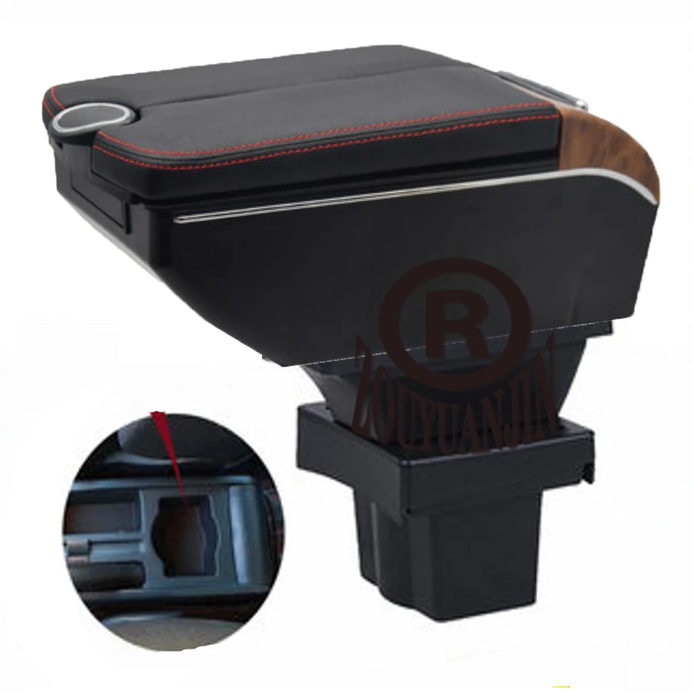 For Skoda Yeti Octavia A5 MK2 Armrest Box Retrofit Parts Center Console Special Storage Space Car Elbow Rest with USB Cup Holder 