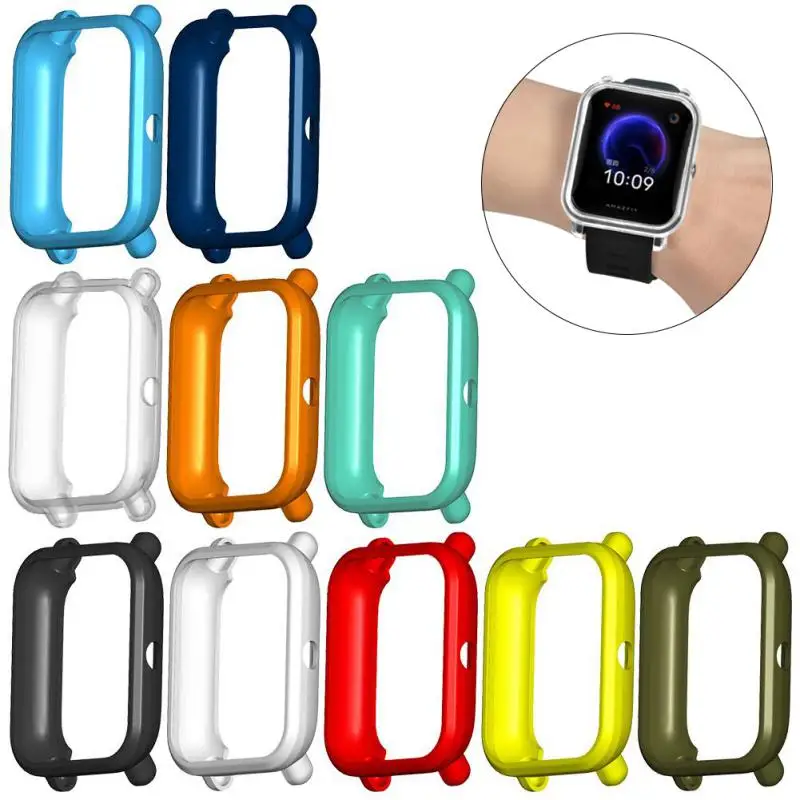 Screen Protector Case For Amazfit GTS 2 Mini/Bip U /Bip S/Bip Lite/ Watch TPU Shockproof Cover Bumper Shell Protector