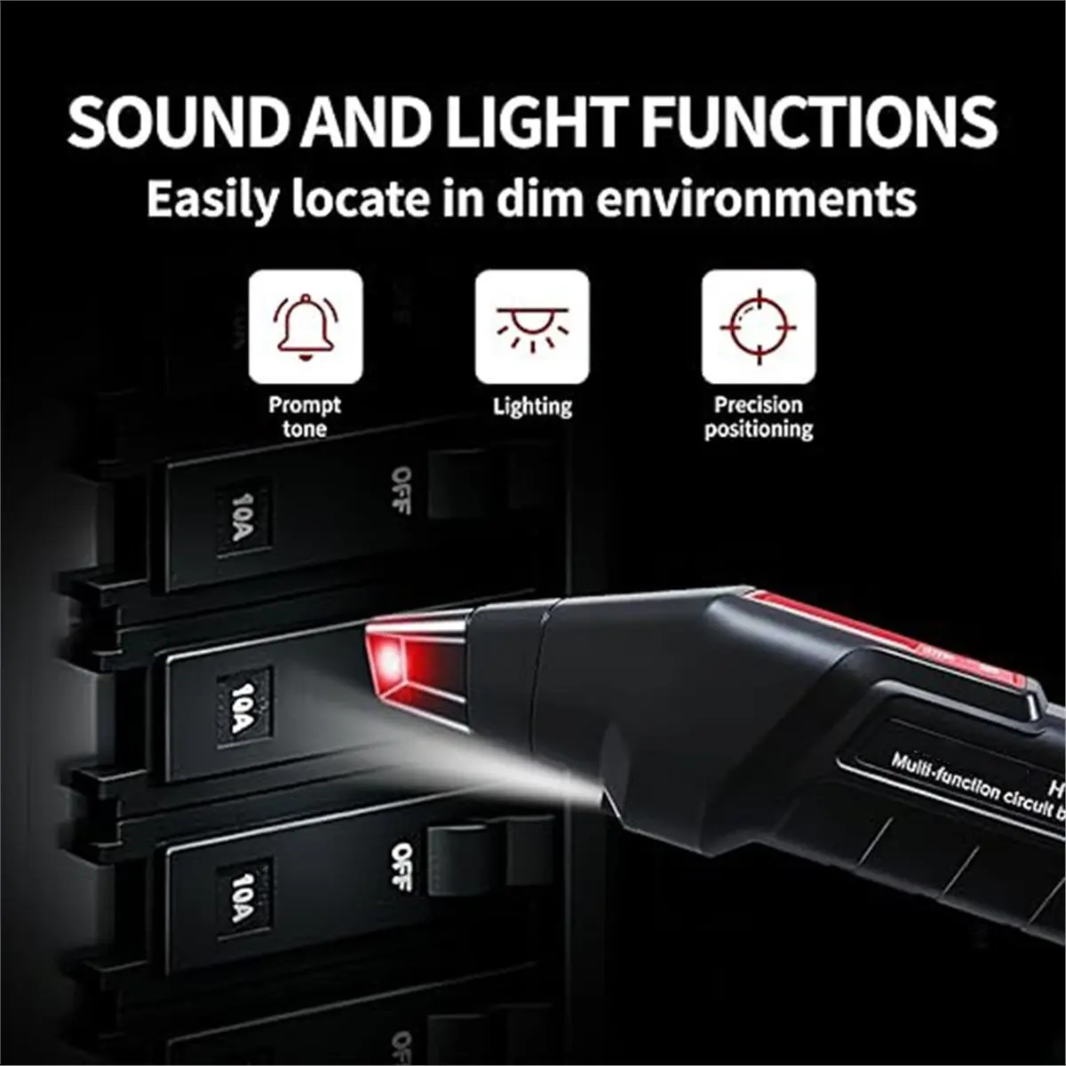 Circuit Breaker Finder Kit, Circuit Breaker Tester with LCD Display, GFCI Outlet Tester, Circuit Tracing Tool US Plug