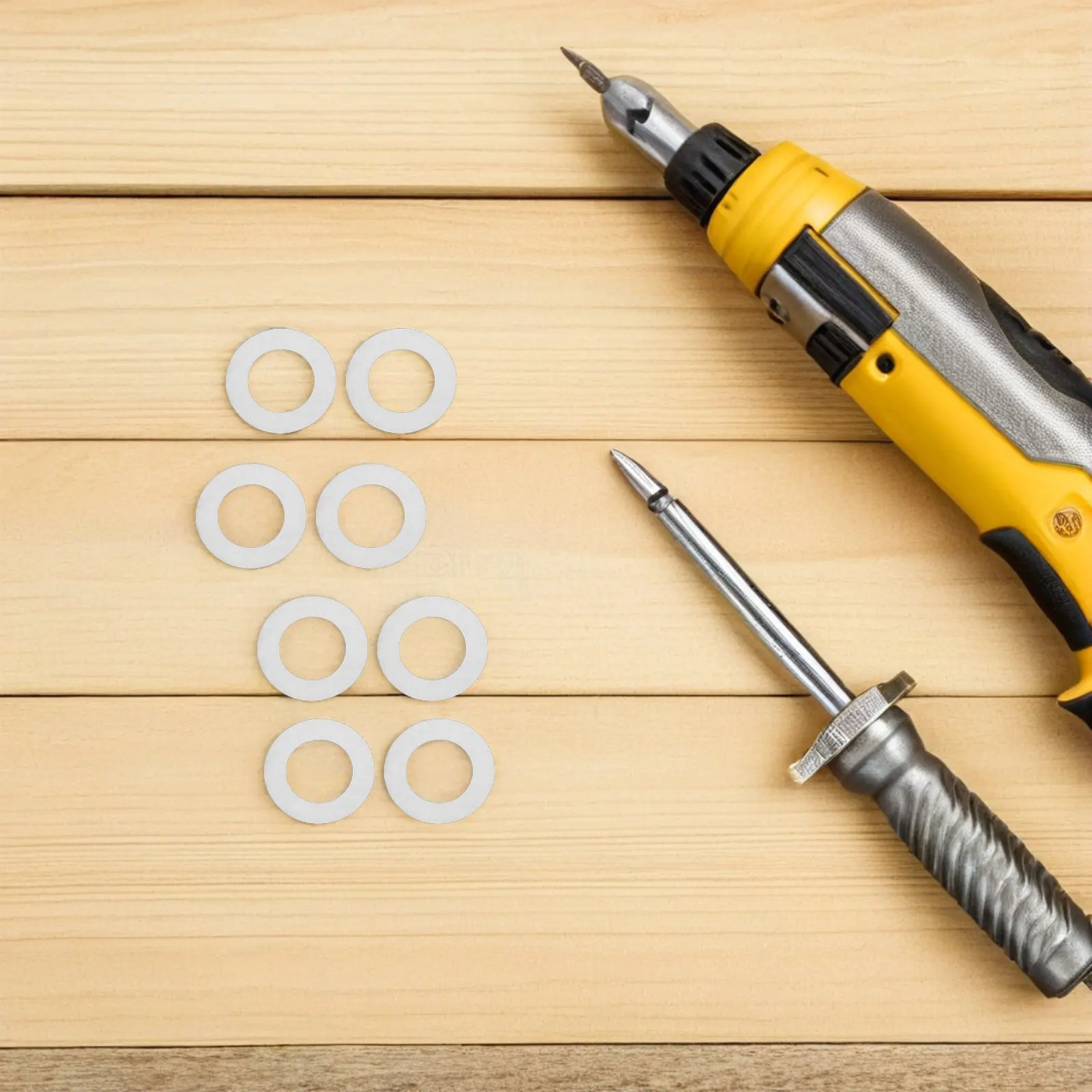 100Pcs Door Handle Spindle Washers Stainless Steel Flat Washers Anti-Loosening Door Knob Repair Maintenance Tool