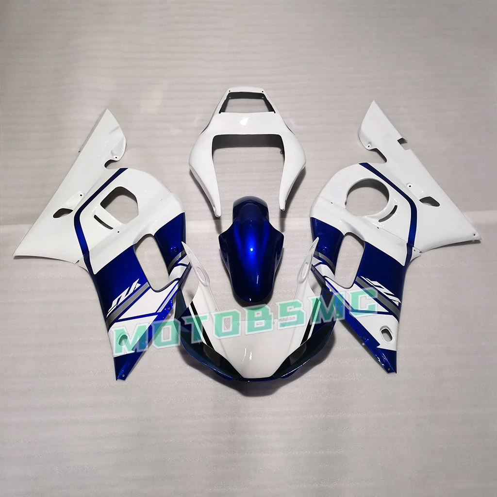 Hey-High grade ABS fairing kit for YZF-R6 1998-2002 white blue YZF R6 bodywork fairings set 98 99 00 01 02 for Yamaha