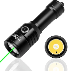 ORCATORCH D570-GL linterna de buceo de alta potencia linterna subacuática lámpara LED láser verde IPX8 luz de antorcha de buceo impermeable