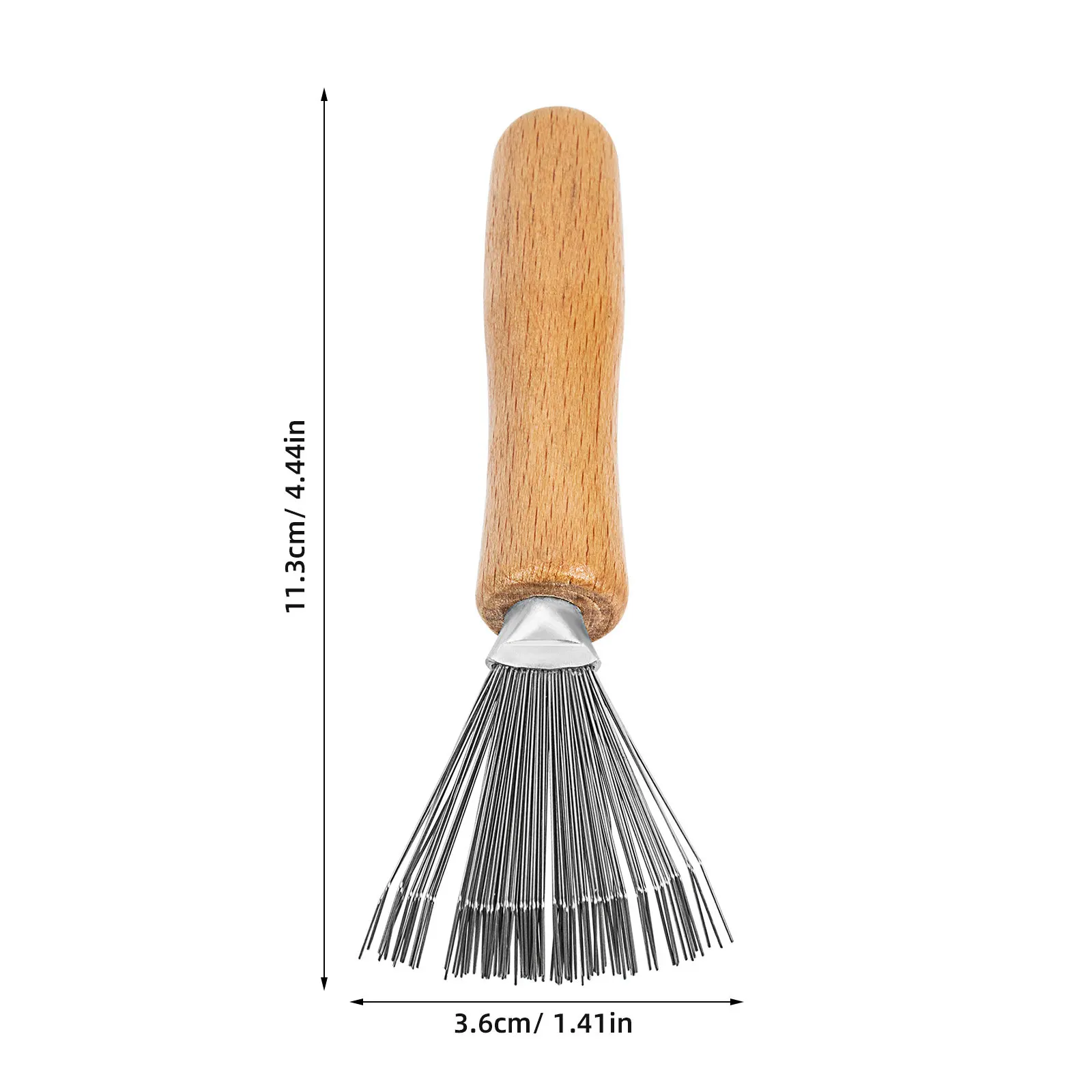 Flower Arrangement Cleaner Rake Stainless Steel Ergonomic Design Comfortable Grip Reduces Hand Fatigue for Ikebana Kenzan