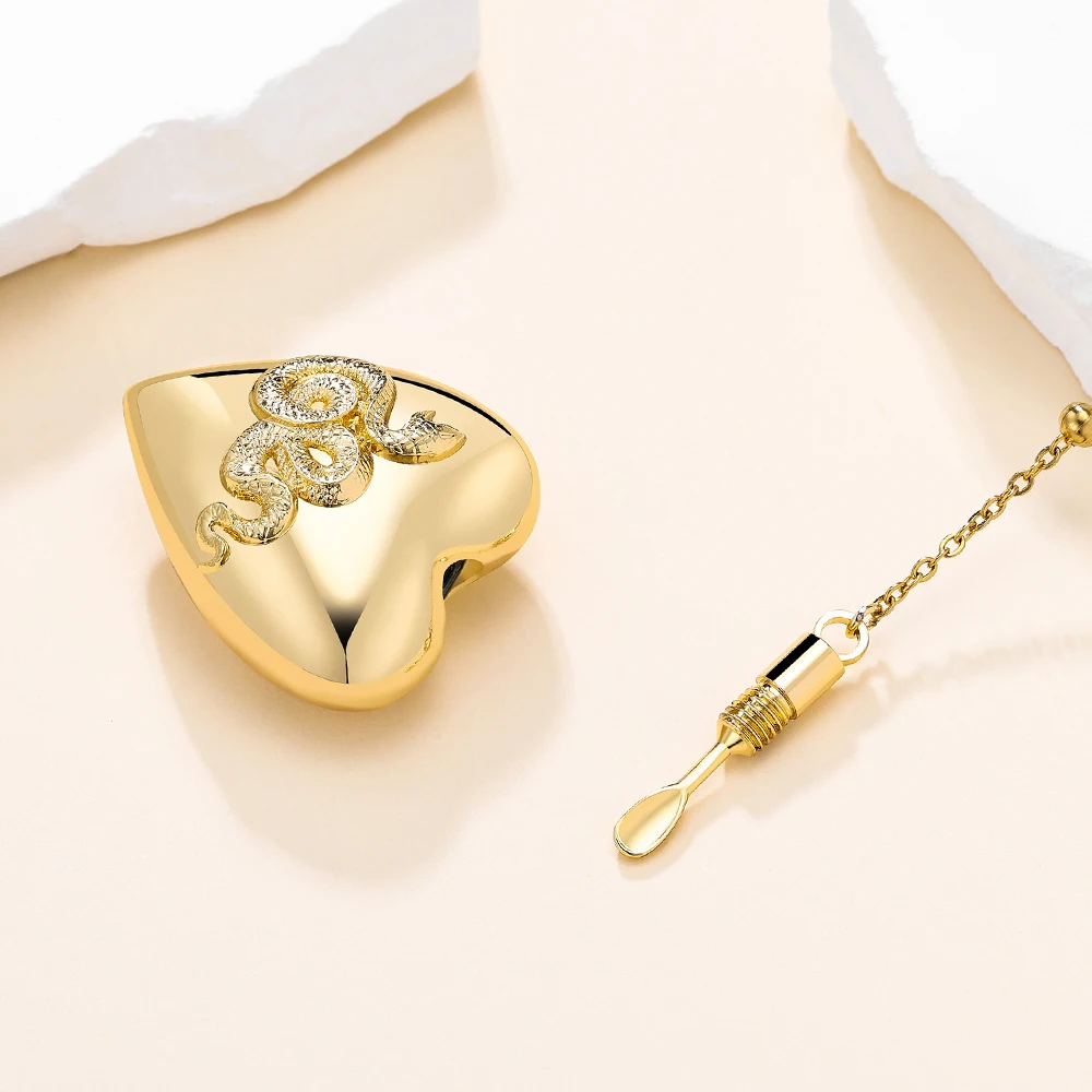 DCARZZ Ldr قلادة مدلاة على شكل قلب مفتوحة على شكل جرة سلسلة عنق مجوهرات للنساء والفتيات #3