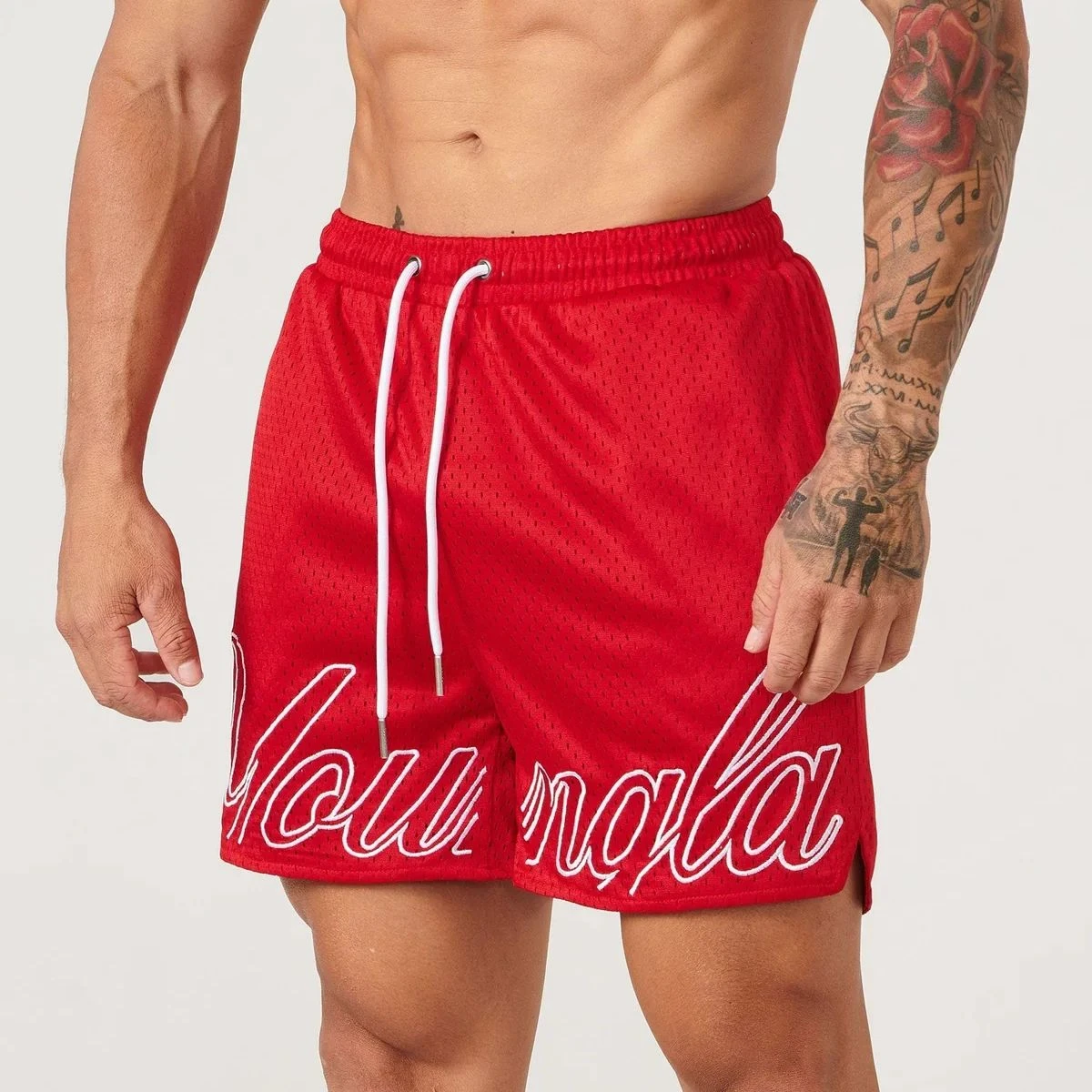 Calções Respiráveis Masculinos de Secagem Rápida, Calça de Praia, Boxe Exterior, Treino de Basquetebol, Fitness, Novo, Verão