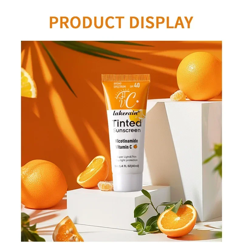 Crème solaire anti-cernes à la vitamine C, crème solaire hydratante éventuelles F 40, crème solaire et anti-cernes, utilisation uniforme de la peau, document anti-cernes