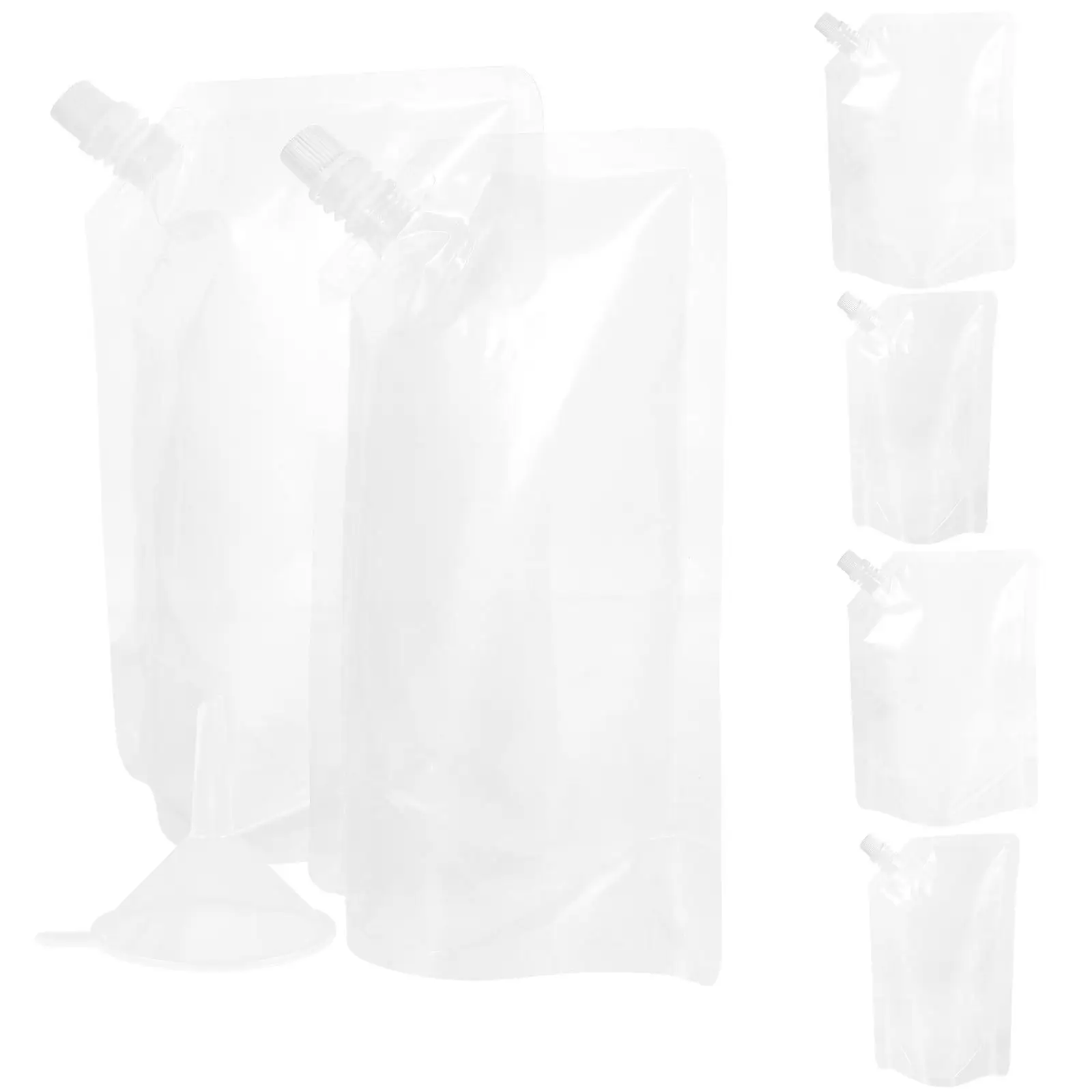 

7 Pcs Liquid Pouch Spouted Potable for Drinking Soap Packaging Stand up Bag Bags