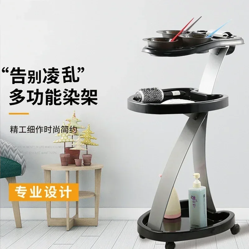 Tool cart, hair salon, multi-function dye bowl rack, portable, movable hair dye rack, storage trolley Hot sales
