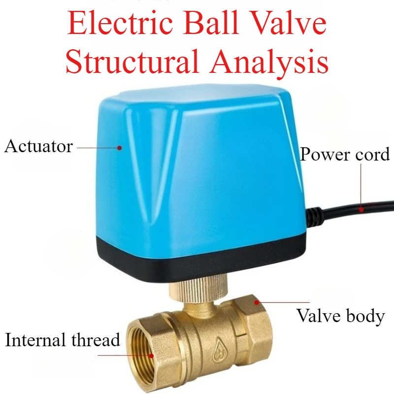 DN15 DN20 DN25 DN32 DN40 DN50 2 طرق 3 طرق DC12V-24V AC220V صمام كروي نحاسي بمحرك 3 أسلاك 2 صمام كروي كهربائي للتحكم