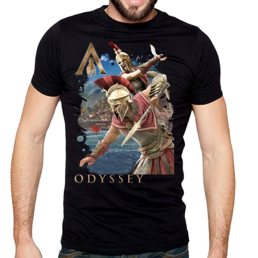 Odyssey Spartan Warrior Alexios Kassandra T-Shirt. Summer Cotton Short Sleeve O-Neck Mens T Shirt New S-3XL