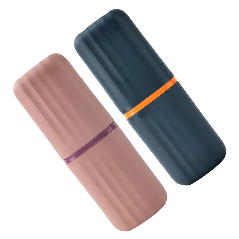

2Pcs Travel Toothbrush Holder Portable Cup Storage Box for Dental Accessories Thick Durable Material Lightweight Compact Design