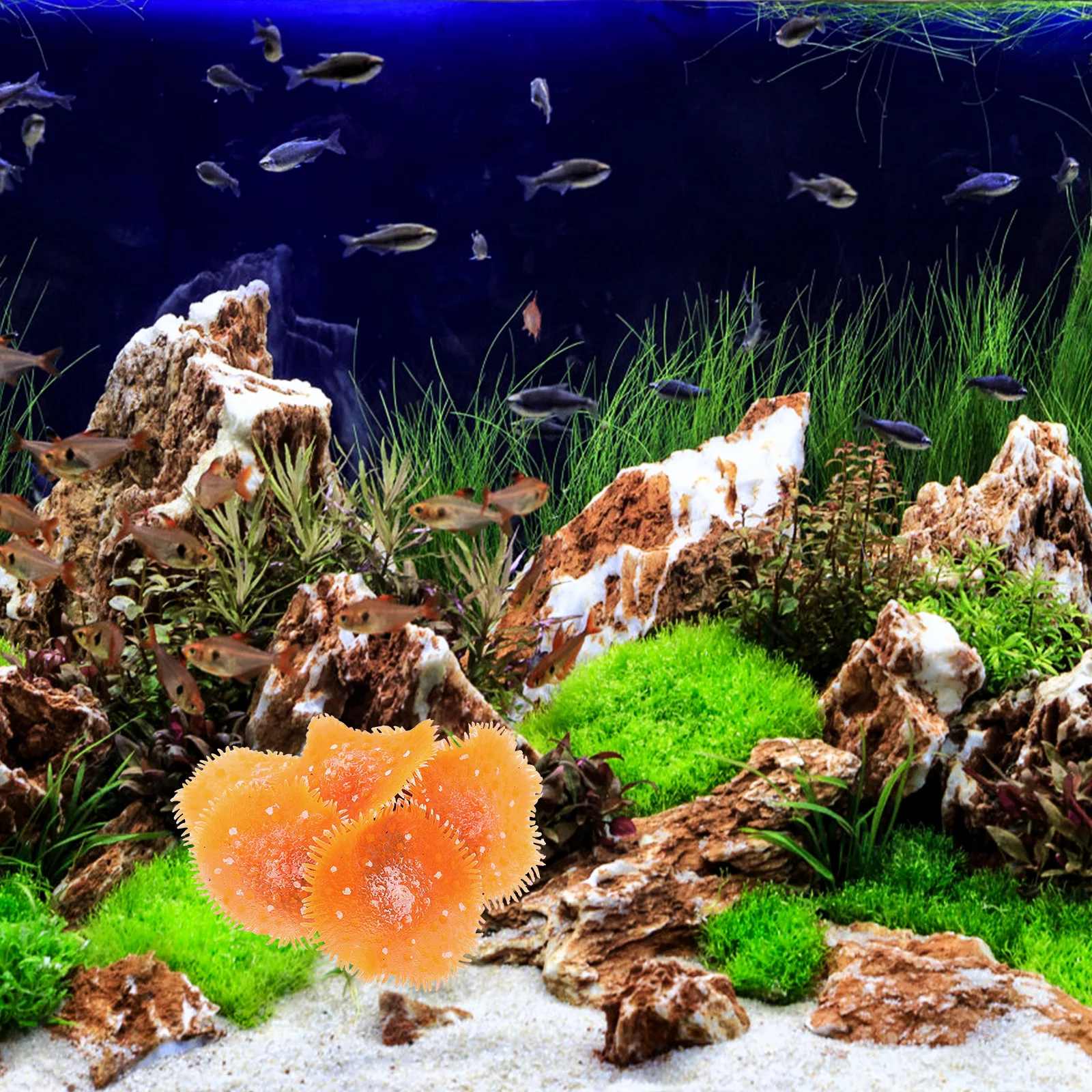 

Silicone Coral Aquarium Decor Lifelike Simulation Fish Tank Accessories Safe for Water Fish Home Office Decoration