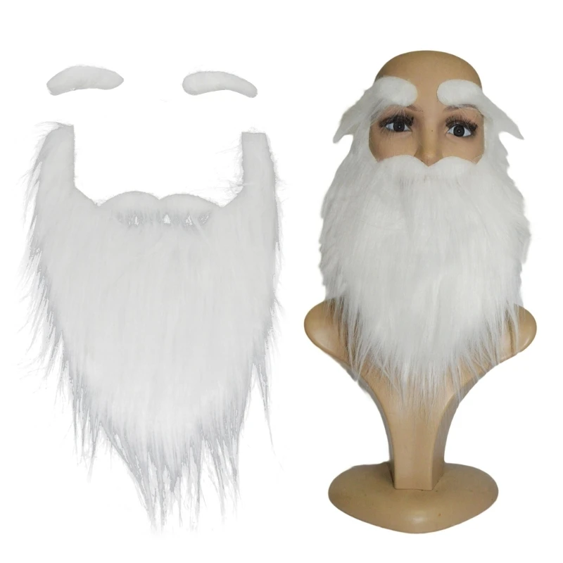 Cosplay de barba de Halloween, accesorios de disfraces, bigote, suministros de fiesta de Navidad, vestido de fantasía, barba falsa, barbas largas peludas, bricolaje