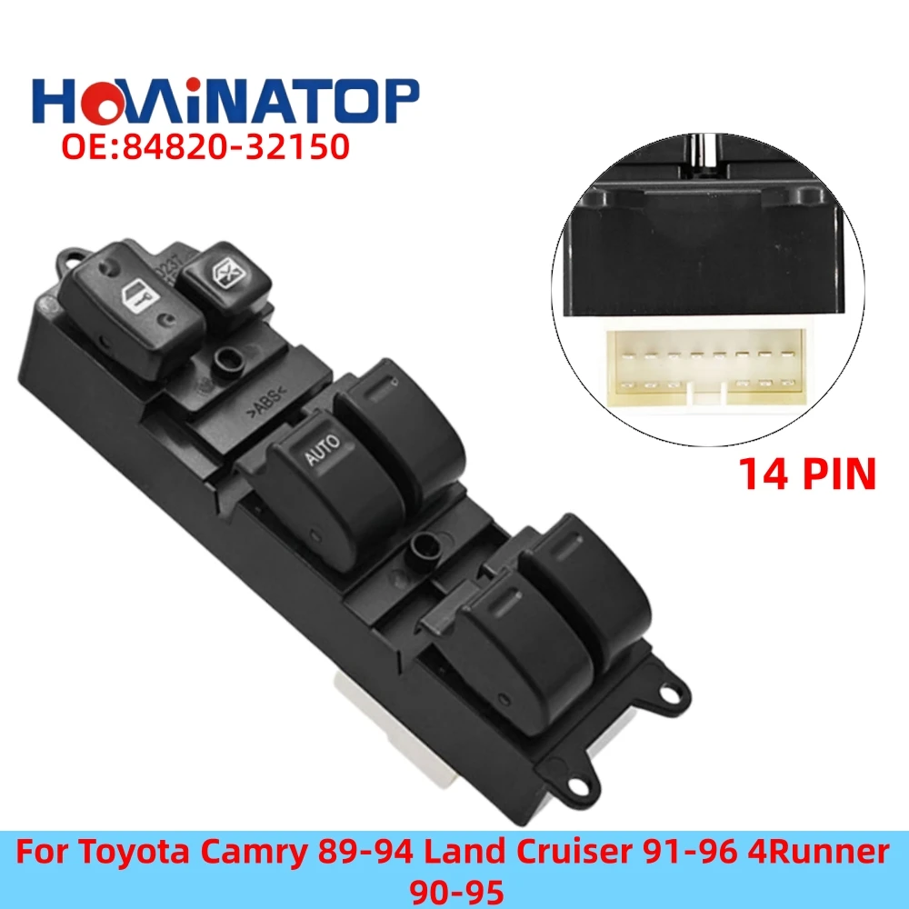 HOWINATOP 84820‑32150 14Pin Power Window Master Switch For Toyota Camry 89‑94 Land Cruiser 91‑96 4Runner 90‑95 OEM Replacement