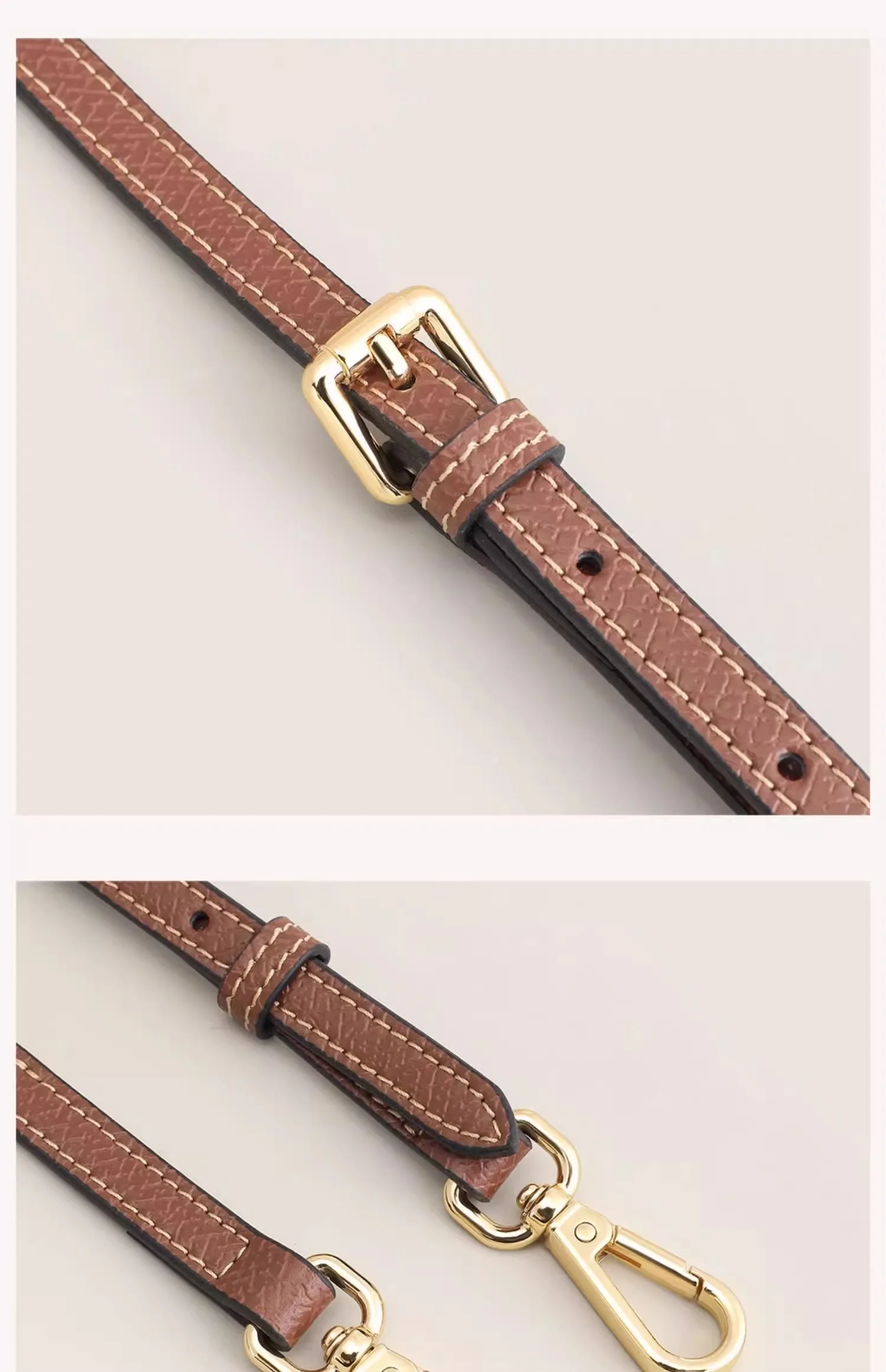 Bag Strap For Longchamp Mini Bag Leather Replacement Crossbody Shoulder Strap Without Punching Modification Bag Accessories